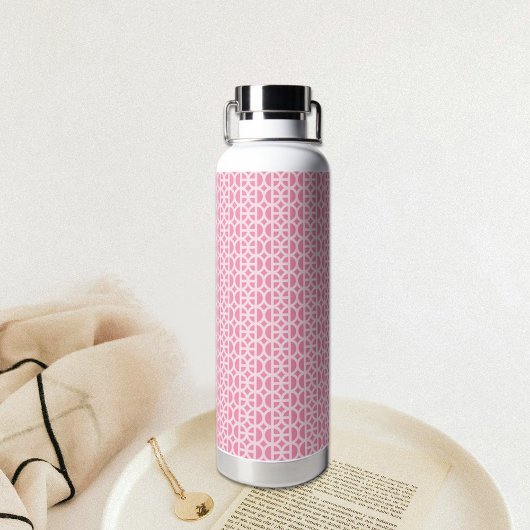 Roze Cirkelpatroon Waterfles