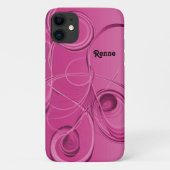 Roze cirkels Abstract ontwerp Case-Mate iPhone Case (Achterkant)