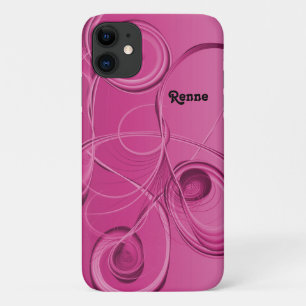 Roze cirkels Abstract ontwerp Case-Mate iPhone Case