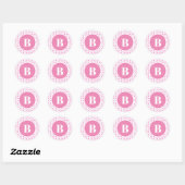 Roze cirkels Baby shower Klassieke ronde Sticker (Vel)