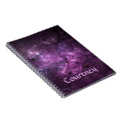 Roze cirkels Fractal Spiral Boundnotebook Notitieboek (Rechterzijde)