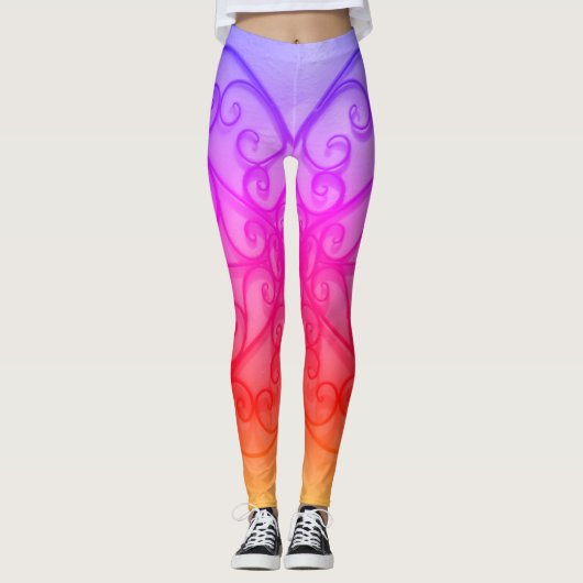 roze cirkels leggings (Voorkant)