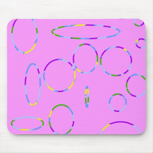 Roze cirkels Muismat (Voorkant)