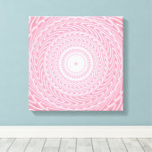 Roze cirkels patroon canvas afdruk (Insitu (Houten vloer))