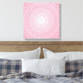 Roze cirkels patroon canvas afdruk (Insitu (Slaapkamer))