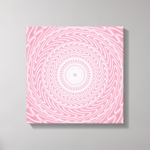 Roze cirkels patroon canvas afdruk