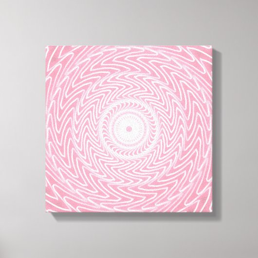 Roze cirkels patroon canvas afdruk (Voorkant)