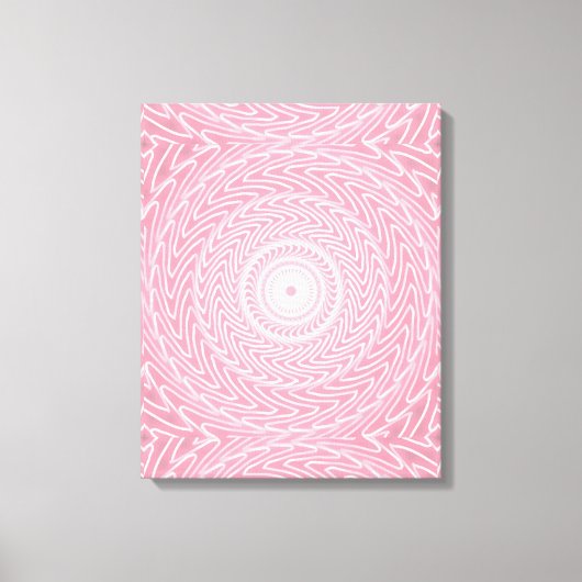 Roze cirkels patroon canvas afdruk (Voorkant)