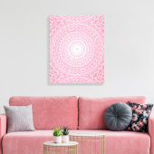 Roze cirkels patroon canvas afdruk (Insitu (Woonkamer))
