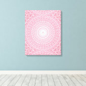 Roze cirkels patroon canvas afdruk (Insitu (Houten vloer))