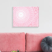 Roze cirkels patroon canvas afdruk (Insitu (Woonkamer))
