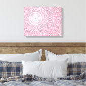 Roze cirkels patroon canvas afdruk (Insitu (Slaapkamer))