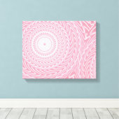 Roze cirkels patroon canvas afdruk (Insitu (Houten vloer))