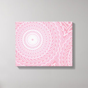 Roze cirkels patroon canvas afdruk