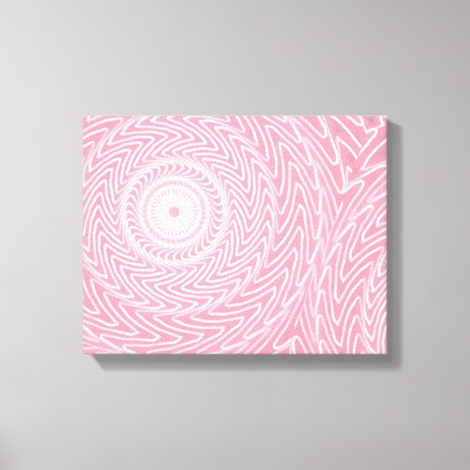 Roze cirkels patroon canvas afdruk (Voorkant)