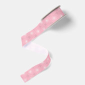 Roze cirkels patroon grosgrain lint (Achterkant)