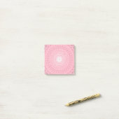 Roze cirkels patroon post-it® notes (Op bureau)