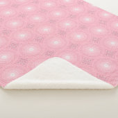 Roze cirkels patroon sherpa deken (3/4)