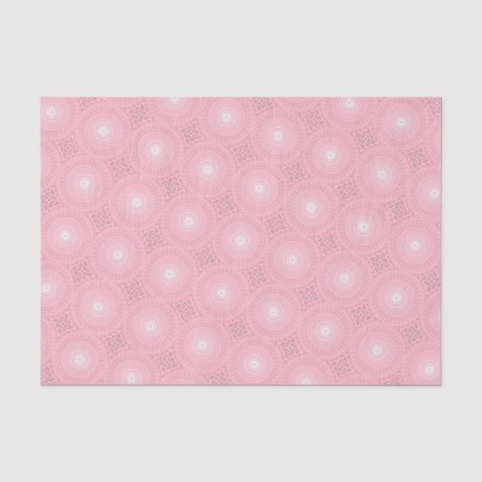 Roze cirkels patroon tissuepapier (Voorkant)