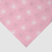 Roze cirkels patroon tissuepapier (Detail)