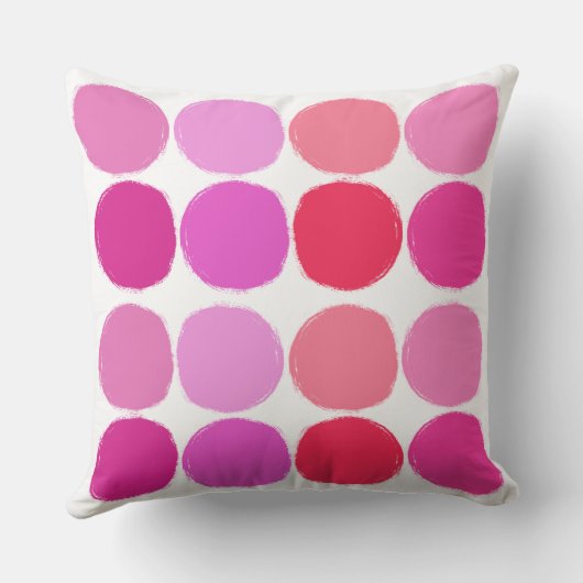 Roze cirkels print kussen (Achterkant)