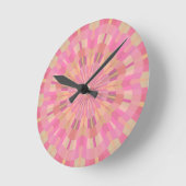 Roze cirkels ronde klok (Hoek)