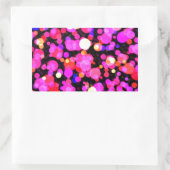 Roze cirkels stippelpatroon rechthoekige sticker (Tas)