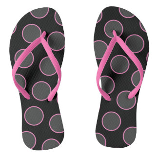 Roze cirkels teenslippers