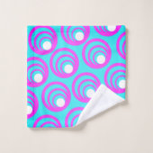 Roze Cirkels Witte Binnencirkel Bad Handdoek (Wasdoekje)