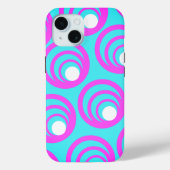 Roze Cirkels Witte Binnencirkel Case-Mate iPhone Case (Achterkant)