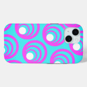 Roze Cirkels Witte Binnencirkel Case-Mate iPhone Case (Achterkant (horizontaal))