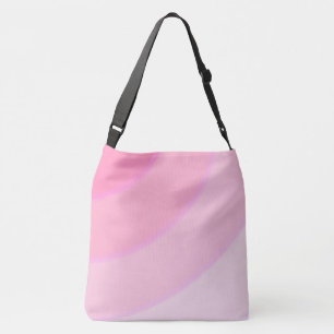 Roze cirkelvormige wervelingen ombre crossbody tas