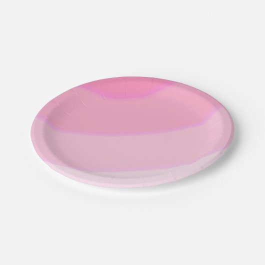 Roze cirkelvormige wervelingen ombre papieren bordje (Gekanteld)