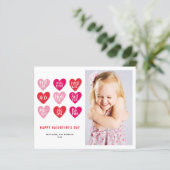 Roze citaten op hartenkaartje voor Valentijnsdag (Staand voorkant)