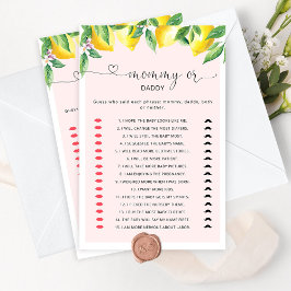 Roze citroen baby shower