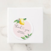 Roze citroen baby shower Hartelijk dank Bedankjes Labels (In situ)