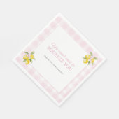 Roze citroen baby shower lunch servetten  (Hoek)