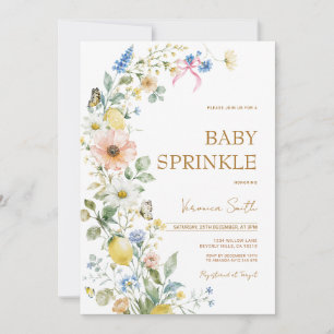 Roze Citroen Baby Sprinkle Uitnodiging