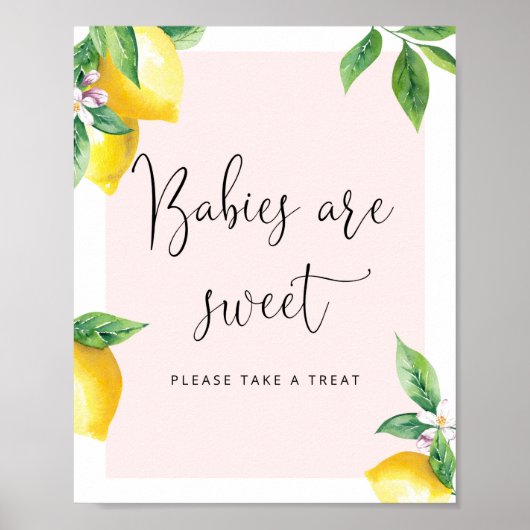 Roze citroen baby's krijgen een speciale behandeli poster (Voorkant)