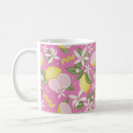 Roze Citroen Bloemen Citrus Koffie Mok