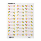 Roze Citroen Citrus Afstudeerfeest Etiket (Full Sheet)