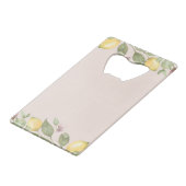 Roze Citroen Creditkaart Flessenopener (Voorkant Gekanteld)
