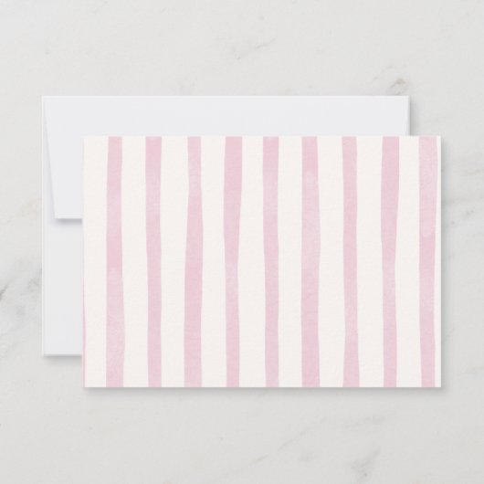 Roze citroen dank je bruiloft bedankkaart (Achterkant)