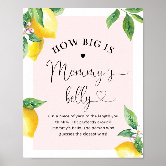Roze citroen Hoe groot is mama's buik? Poster (Voorkant)