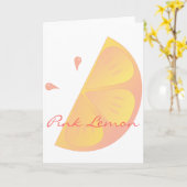 Roze Citroen Kaart (Gele Bloem)