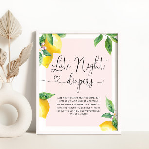 Roze citroen Late nachtduikers Poster