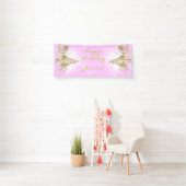 Roze Citroen Lime Vlinder Banner (Insitu)