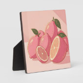Roze Citroen Modern Vrouwelijk Citrus Fotoplaat (Voorkant)