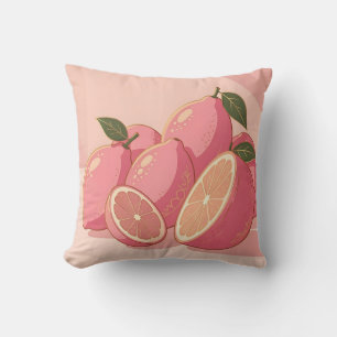Roze Citroen Moderne Vrouwelijke Citrus Kussen