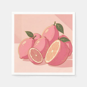 Roze Citroen Moderne Vrouwelijke Citrus Servet